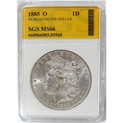 1885-O Morgan Silver Dollar SGS MS66