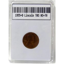 1955-D Lincoln Penny TAS MS-70
