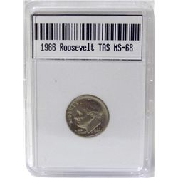 1966 Roosevelt Dime TAS MS-68