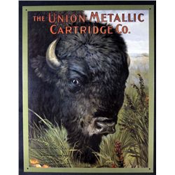 5654 - METAL ADVERTISING SIGN - UNION METALLIC CARTRIDGE CO. - 12.5x16"