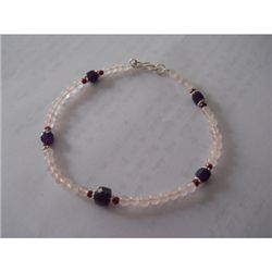 55 .50 ctw Mix Semi  Precious Bracelet .925 Sterling