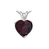 Image 1 : Natural 2.10 ctw Garnet Heart Pendant .925 Sterling