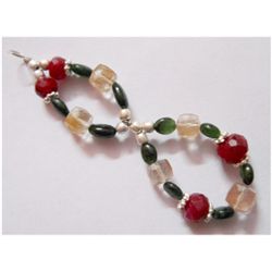 Natural 36.70ct Semi Precious Bracelet .925 Sterling