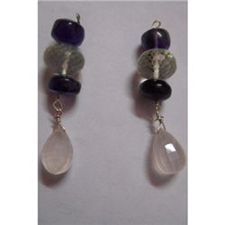 Natural 32.00ct Semi Precious Earring .925 Sterling
