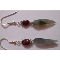 Natural 18.75 ctw Semi Precious Earring .925 Sterling