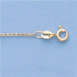 Genuine 16" 14k  Gold-Yellow  1.2mm Rolo  Chain 16 1.7g