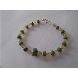 72.20 ctw Emerald and Semi Precious Bracelet .925 Sterl