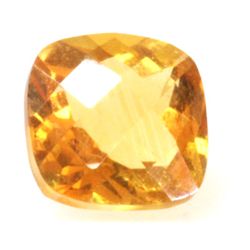 Natural 3.32ctw Citrine Checker Board Cussion 9x11