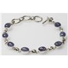 Image 1 : Natural 13.29g Tanzanite Bracelet .925 Sterling Silver