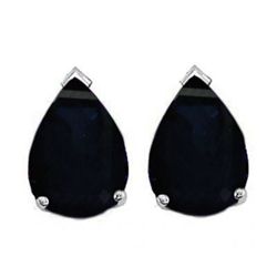 Natural 2.10 ctw Sapphire Pear Earrings .925 Sterling