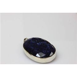 Natural 172.88 Ctw Sapphire Pendant .925 Sterling