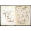 Image 1 : 2 Picasso Original Drawings Signed In Exhibit Book 1936