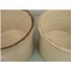 Image 2 : 2 Earthenware Pots 7" Diameter Grey Rim Tan 5" Tall