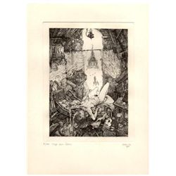 Phillipe Mohlitz Etching 1981 LA VIERGE AUX ETRONS Art