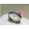 Image 2 : Blue Sapphire and Diamonds Earrings and Ring Set