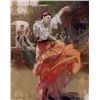 Image 1 : Pino Signed Art Print on Canvas Flamenco In Red