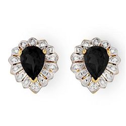 Genuine 2.20 ctw Sapphire Stud Earrings 10K Yellow Gold