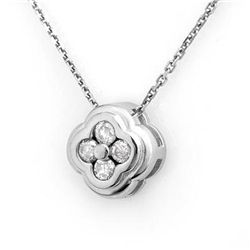 Natural 0.25 ctw Diamond Necklace 14K White Gold