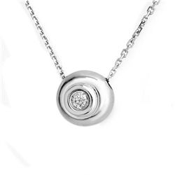 Natural 0.10 ctw Diamond Necklace 14K White Gold