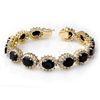 Image 1 : Genuine 35.69 ctw Sapphire & Diamond Bracelet 14K Gold