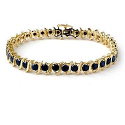 Natural 7.0 ctw Black Diamond Bracelet 10K Yellow Gold