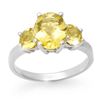 Image 1 : Genuine 2.55 ctw Citrine Ring 10K White Gold