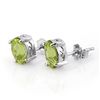 Image 1 : Genuine 2.0 ctw Peridot Stud Earrings 14K White Gold