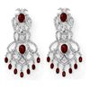 Image 1 : Genuine 17.5 ctw Ruby & Diamond Earrings White Gold
