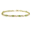 Image 1 : Genuine 2.26 ctw Peridot & Diamond Bracelet Yellow Gold