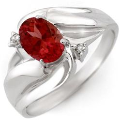Genuine 1.02 ctw Pink Tourmaline & Diamond Ring Gold