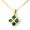 Image 1 : Genuine 0.38 ctw Emerald Pendant 10K Yellow Gold