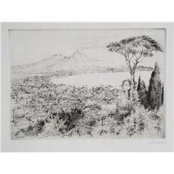 Paul Geissler, Hall, Phila, Etching