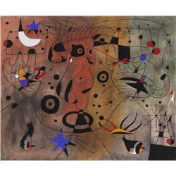 Joan Miro, Femme a la blonde aisselle, Pochoir