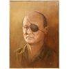 Image 1 : William Weintraub, Portrait of Moshe Dayan, Oil Painting