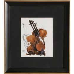 Arman, Violin 4, Marker Drawing