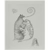 Image 1 : Leonora Carrington, Badger's Shadow Appears, Medium goes into a Trance, Etching