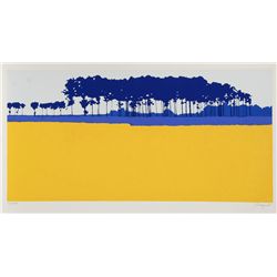 Daniel Riberzani, Blue Poplars, Serigraph