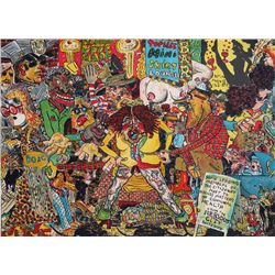 Red Grooms, Nervous City Street Scene, Lithograph,