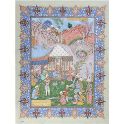 Iranian, Persian Theme Painting 1, Gouache Painting