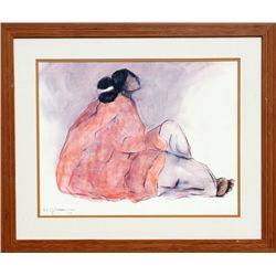 R.C. Gorman, Seated Woman, Poster