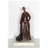 Image 1 : Branko Bahunek, Woman with Dog, Bronze Sculpture