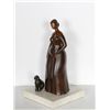Image 2 : Branko Bahunek, Woman with Dog, Bronze Sculpture
