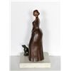 Image 3 : Branko Bahunek, Woman with Dog, Bronze Sculpture