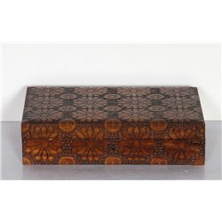 Hand-Carved Wooden Box