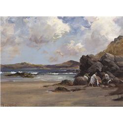 James Humbert Craig-MARBLE HILL STRAND, SHEEPHAVEN, WITH ROSAPENNA AND ROSGUILL PROMONTORY IN THE DI