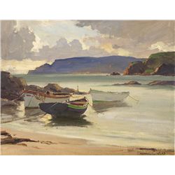 Maurice Canning Wilks-EVENING, ROCKPORT, CUSHENDUN, COUNTY ANTRIM