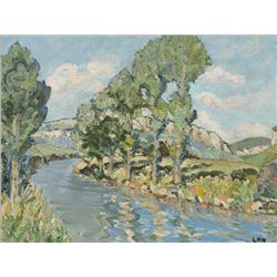 Letitia Marion Hamilton-RIVERSIDE LANDSCAPE