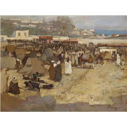 Sir John Lavery-THE SOKO, TANGIER, 1891