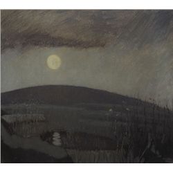 Grace Henry-MOONLIGHT ON LAKE