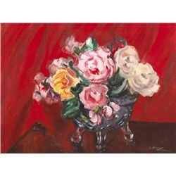 Grace Henry-ROSES IN A VASE